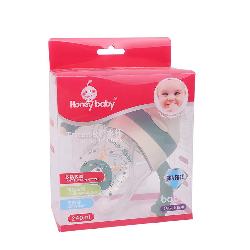 Manufacturers Directly Supply Baby Cartoon Wide Mouth Bottle Children Sippy Cup Wide Diameter Baby Bottle Item Picture