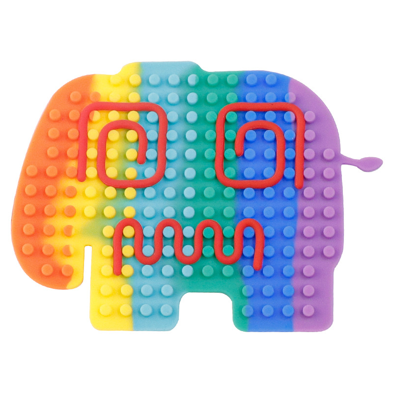 Cross-border best-selling Sensory Activity Board - DIY silicone twist Rope children's educational toy for stress relief Item Picture