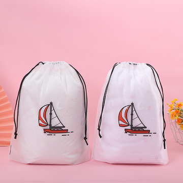 Drawstring Pocket Than Heart Sailboat Face Towel Packing Drawstring Bag Shoes Clothes Clothing Storage Bag Manufacturers Spot details Picture