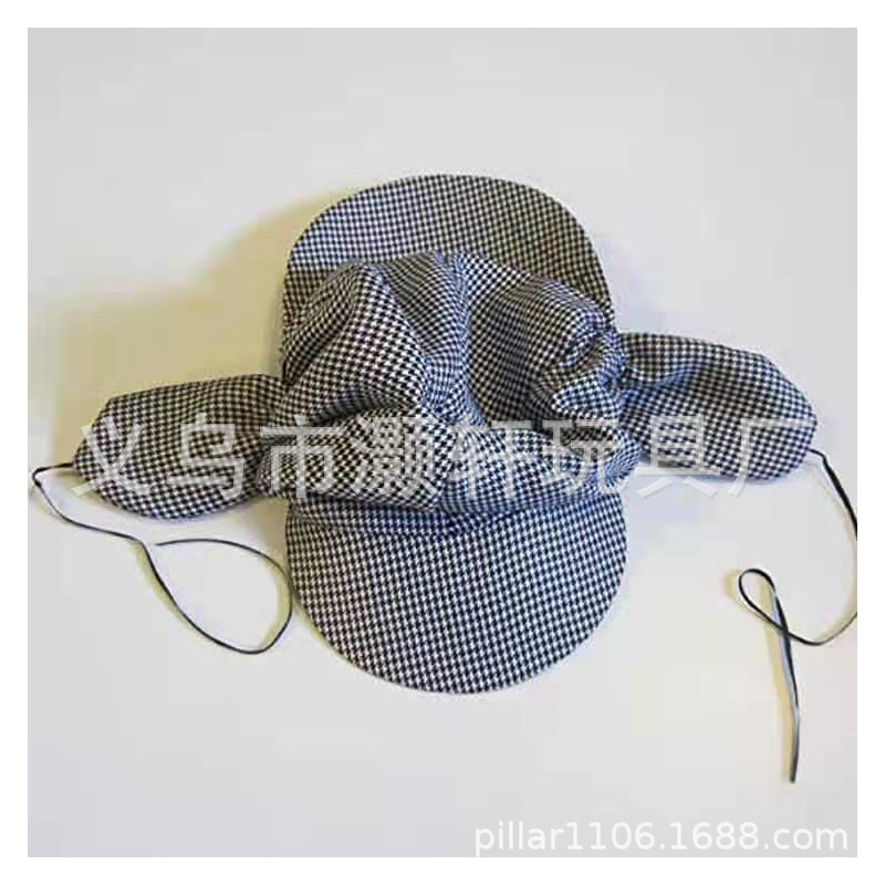 Sherlock Holmes plaid double hat pipe suit earwarmers Specification drawing