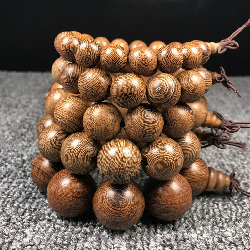 批发鸡翅木手串佛珠念珠108颗男女士手链持礼品佛珠念珠批发禅意