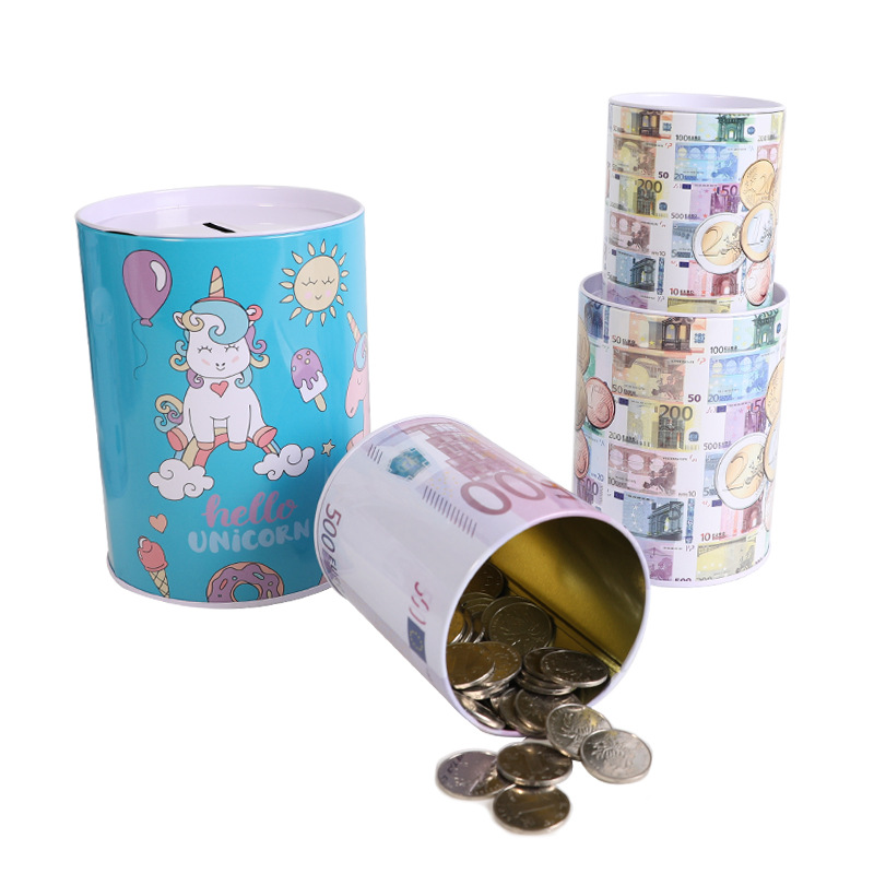 Creative tinplate piggy bank Unicorn piggy bank Gift gift for kindergarten students Item Picture