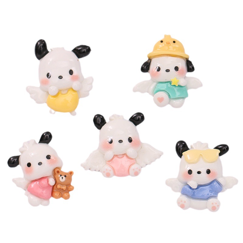 Bright Face Cute Angel Puppy Diy Cream Glue Phone Case Hairpin Water Cup Paste Resin Accessories Wholesale Item Picture