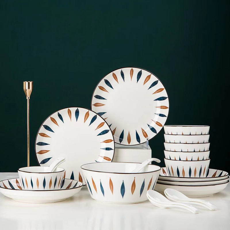 家用日式和风简约陶瓷餐具套装碗碟盘子面汤碗鱼盘自由组合礼品图