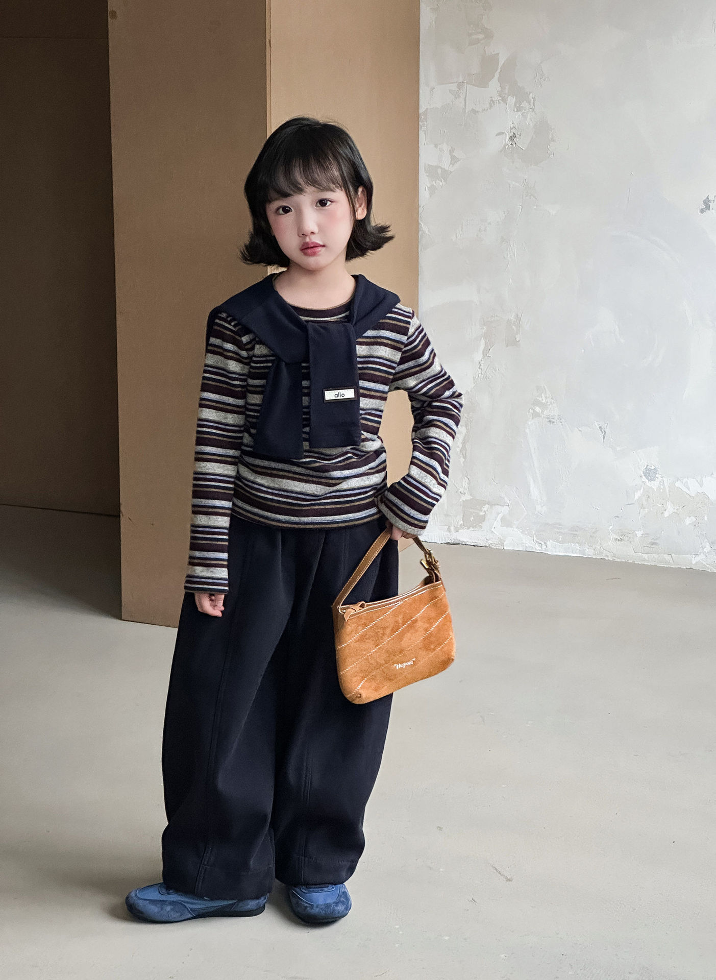 女童长袖t恤秋冬加绒内搭儿童德绒上衣小女孩洋气条纹打底衫韩系详情18