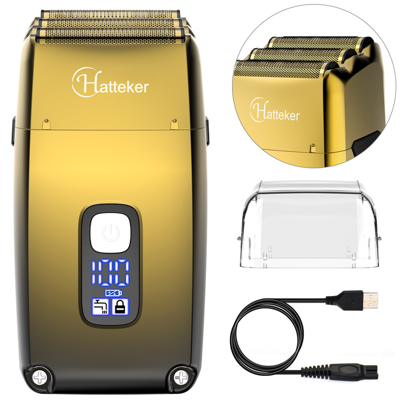 HATTEKER three-net electric shaver, hair salon high-power oil head whitening device, smart water-washing razor, men's hair clipper, bald head machine HATTEKER