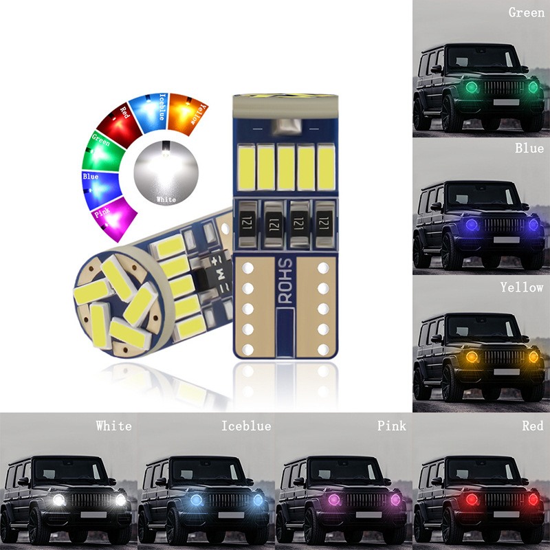 Auto parts: Auto LED width indicator lights, reading lights, T10 4014, 15, SMD license plate lights, door edge lights, taillights Specification drawing