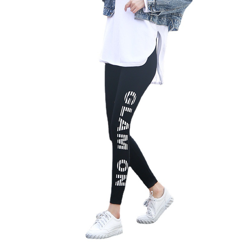 2022 Spring And Autumn New Korean Version Of Nine-Point Pants Thin Tight Super Elastic Leggings Women Wear Cotton Leggings Item Picture