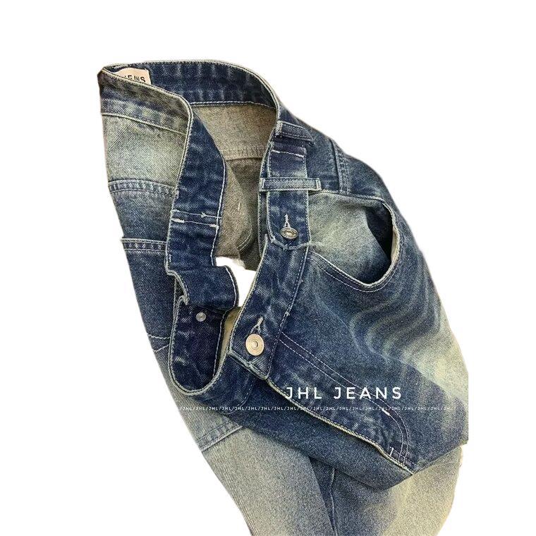 Custom-made American retro jeans, summer casual pants, trendy brand Specification drawing