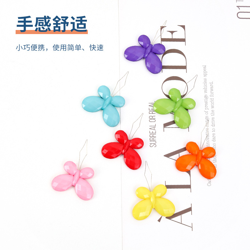 Multi-functional color butterfly needle threader old needle threader sewing machine lead plastic needle reader wholesale Specification drawing