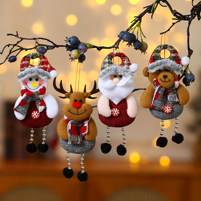 Cross-Border New Christmas Decorations For The Elderly Small Pendant Christmas Tree Accessories Cloth Hanging Gifts