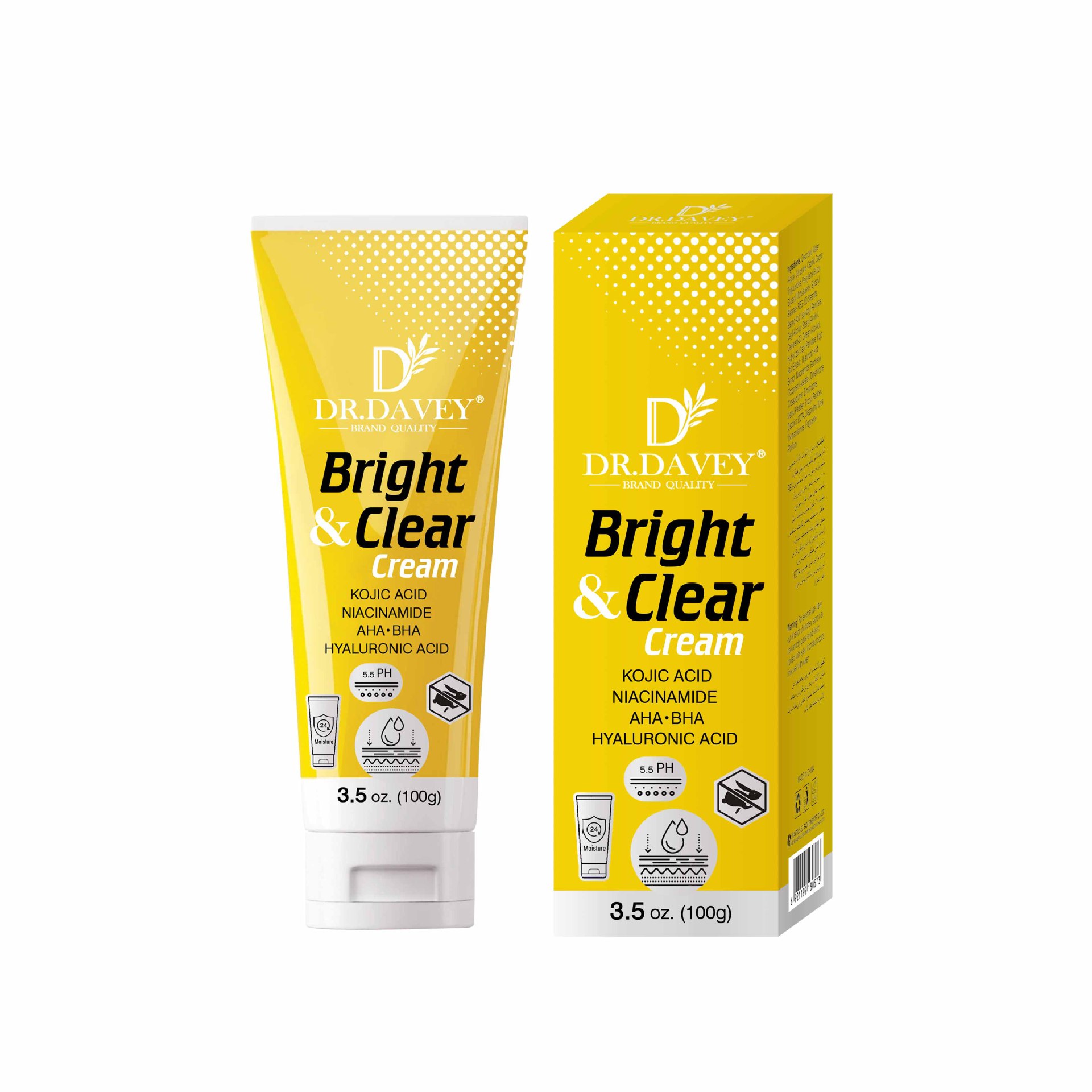 Bright Clear Cream Moisturizes, hydrates, repairs and brightens the complexion