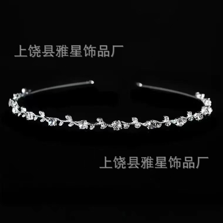 Cross-border best-selling Korean version popular birthday flower water diamond headband fashionable new accessory factory direct sales