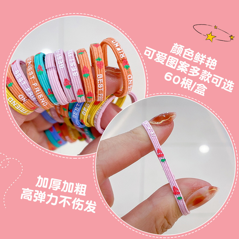 Child rubber band tie hair girls do not hurt hair elasticity is not easy to break the small Korean version of hair rope Korean baby hair rope Application Scenario