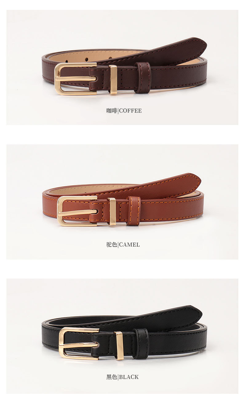 Korean InS-style belt for women, student belt, fashionable and versatile, decorated jeans, simple and casual style, thin waist belt pic 21