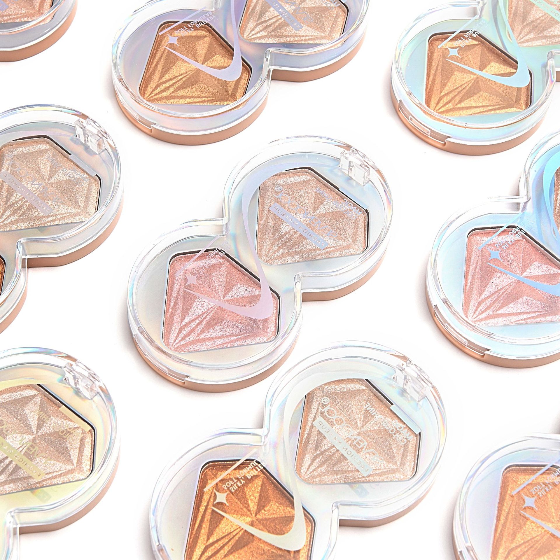 SEVENCOOL Facial Rose Diamond Highlighter Contouring Plate Pearlescent glitter naturally brighens the face and highlights the skin tone details Picture
