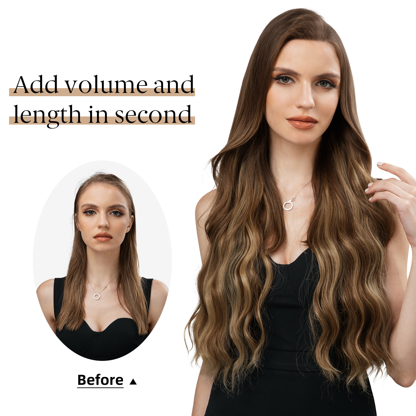欧美假发女玉/Hair/Wig假发片细节图