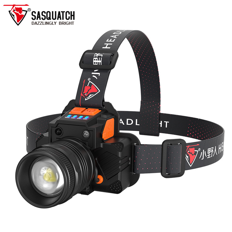 Super Bright Cross-Border Strong Light Induction Headlamp Mining Lamp Usb Charging Emergency Smart Headwear Outdoor Lighting Flashlight Item Picture