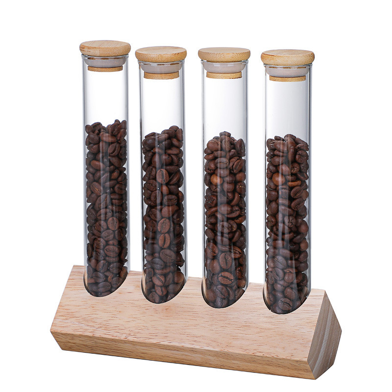 Glass storage jar, coffee bean sealed jar display stand Application Scenario