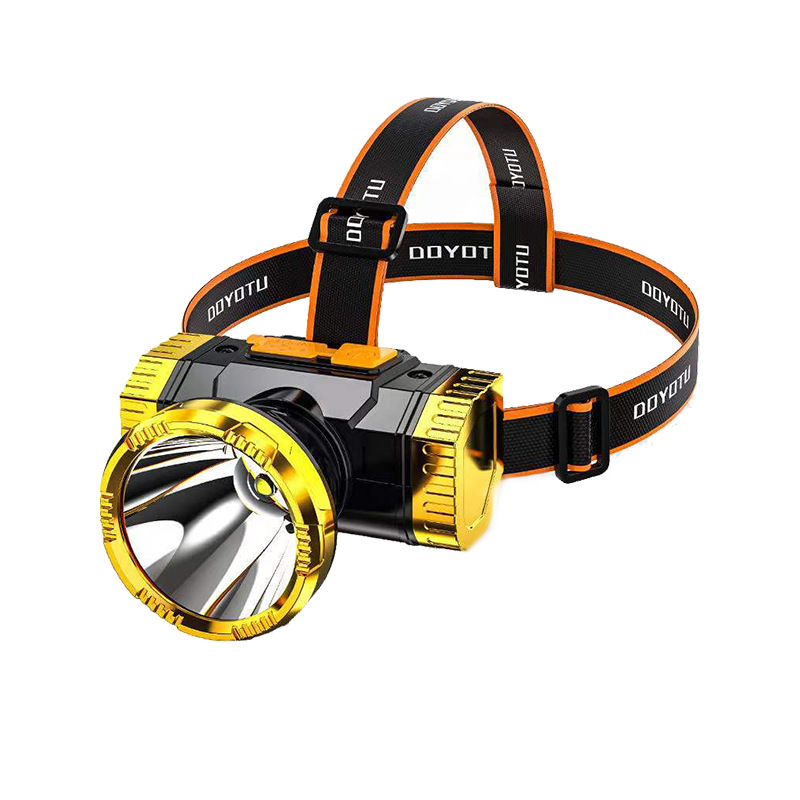 LED headlight, ultra-bright flashlight, outdoor head-mounted household long-range charging night fishing small xenon miner's lamp Application Scenario