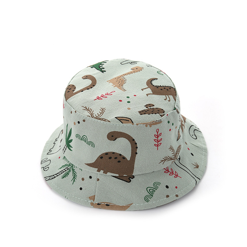 Children's Hat Fisherman's Hat Children's Basin Hat Spring Summer Children's Fisherman's Hat Sun Hat Cartoon Little Dinosaur Baby Hat Baby Fisherman Hat Baby Spot Wholesale Application Scenario