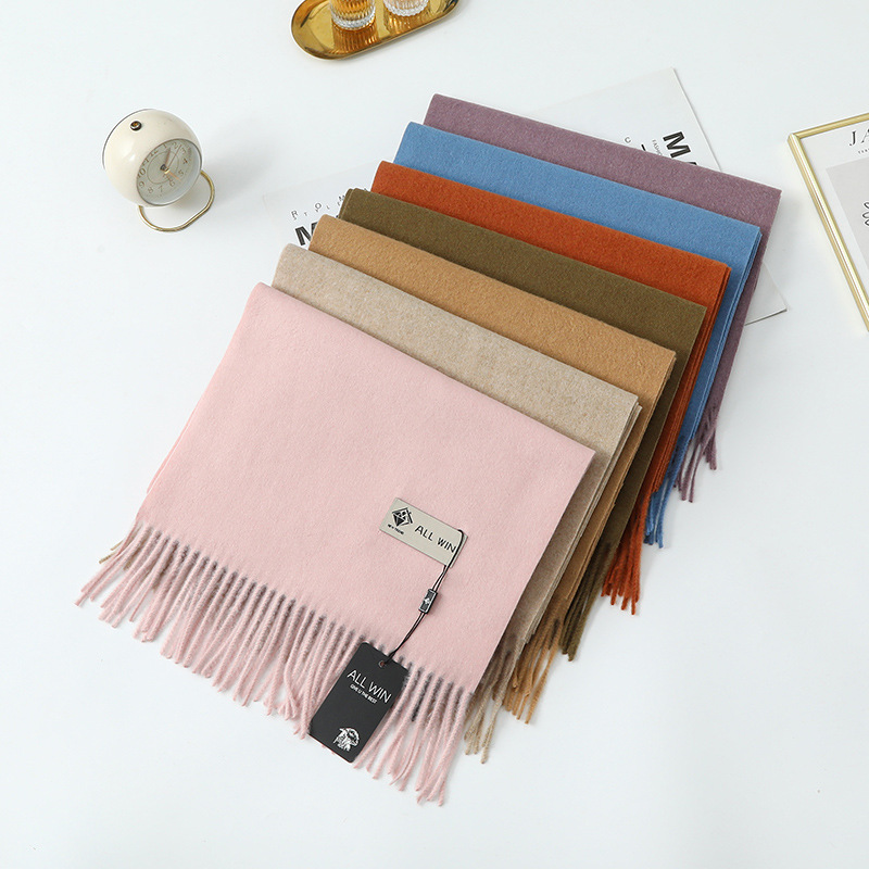 Woolen Scarf Women's Winter High-Grade Cashmere Scarf With Pure White Bib Autumn And Winter Men's Scarf Wholesale