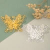 Double-layer three-dimensional butterfly flower piece iron sheet ancient-style Hanfu headwear material diy handcrafted accessory wholesale details Picture