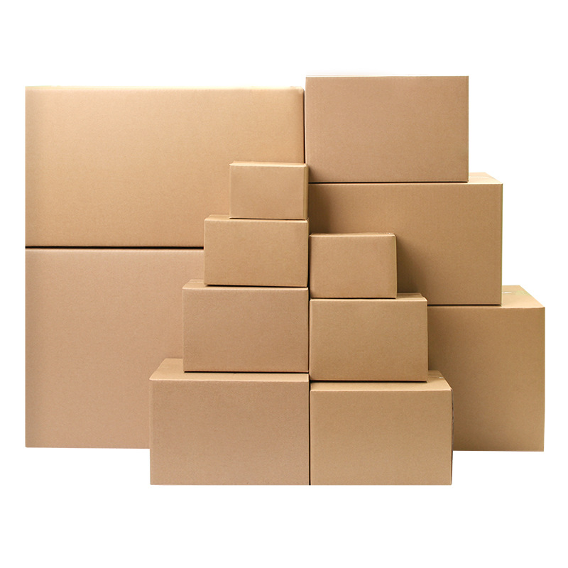 Wholesale of cardboard boxes, express delivery boxes, extra-hard paper boxes, postal rectangular corrugated moving boxes, express delivery cardboard boxes and paper boxes Item Picture