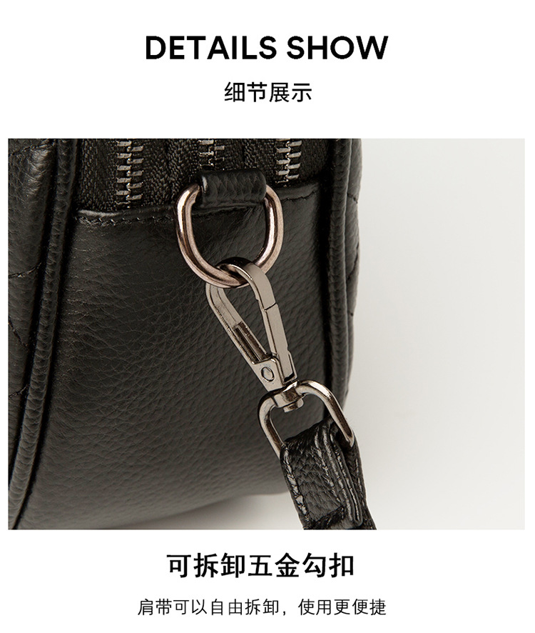 真皮女包新款菱格女士单肩包简约潮流时尚斜挎包小香风包包厂家详情23