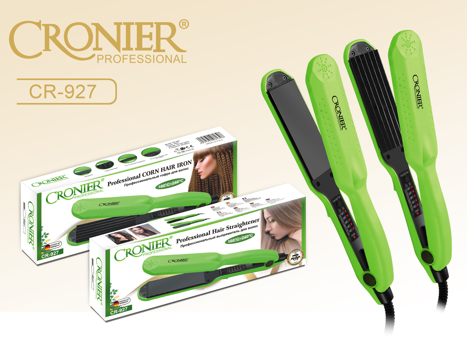 CRONIER's new CR-927 straightener doesn't hurt your hair, Curler, Corn, electric splint, wave splint full figure