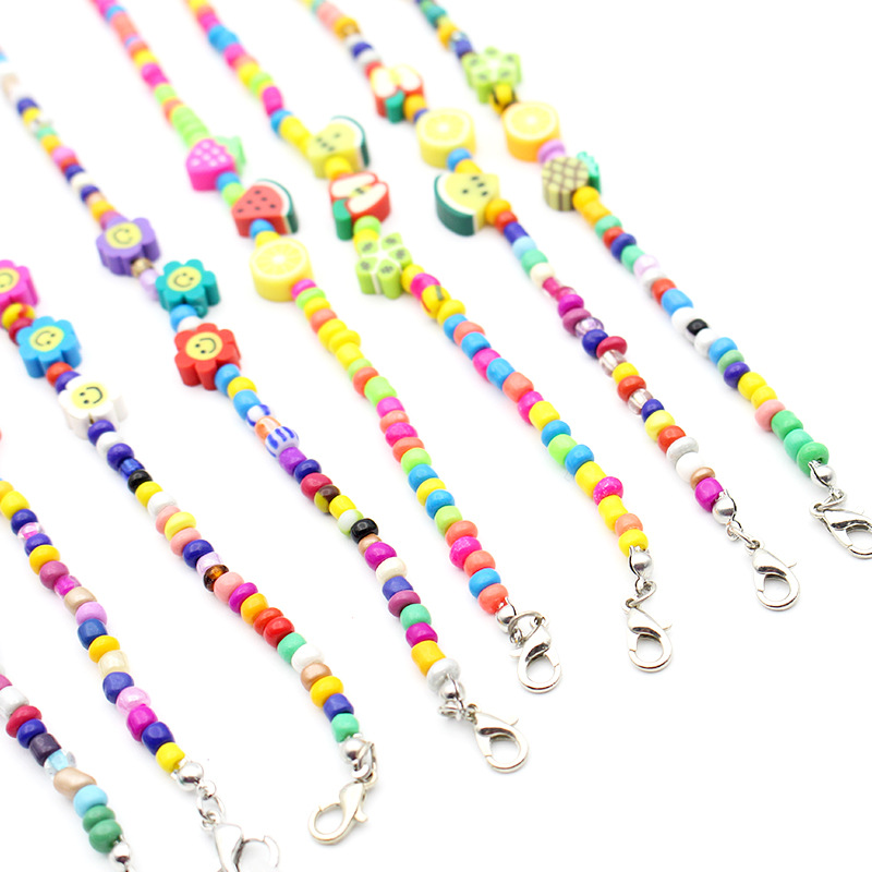 New fashionable acrylic masks, eyeglass chains, anti-drop lanyards and colorful fruit necklaces from Amazon cross-border in Europe and America details Picture