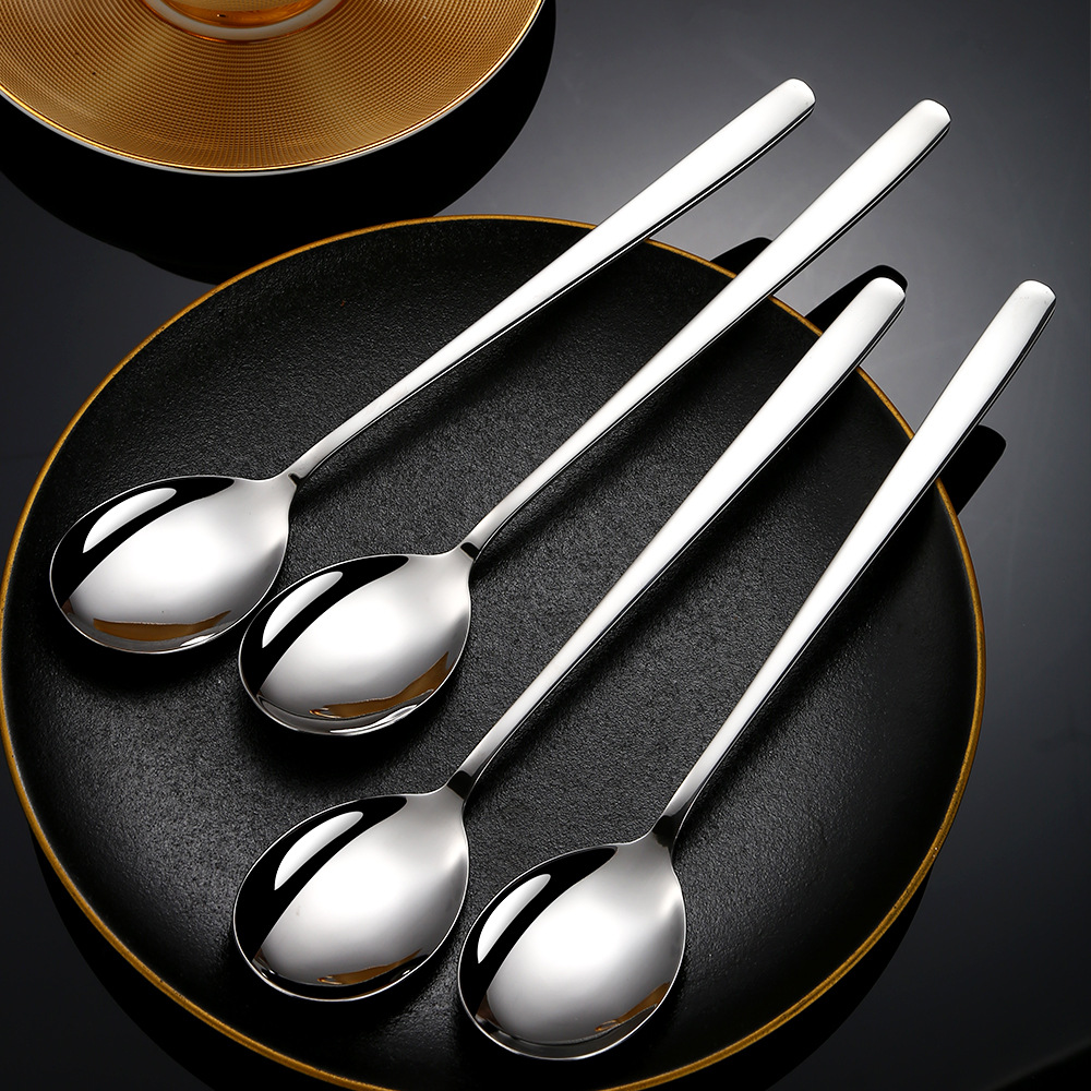 Stainless Steel Spoon High Appearance Level Home Outdoor Korean Soup Spoon Fork Watermelon Spoon Coffee Dessert Spoon Gift Specification drawing