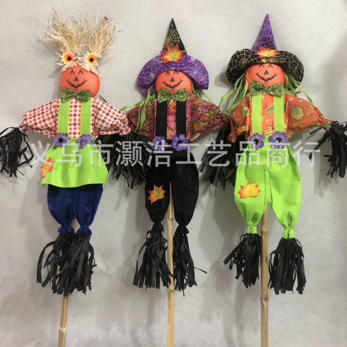 Source Manufacturers Supply Halloween Witch Scarecrow Pumpkin Cuttings Scarecrow Ghost Festival Scene Layout Props