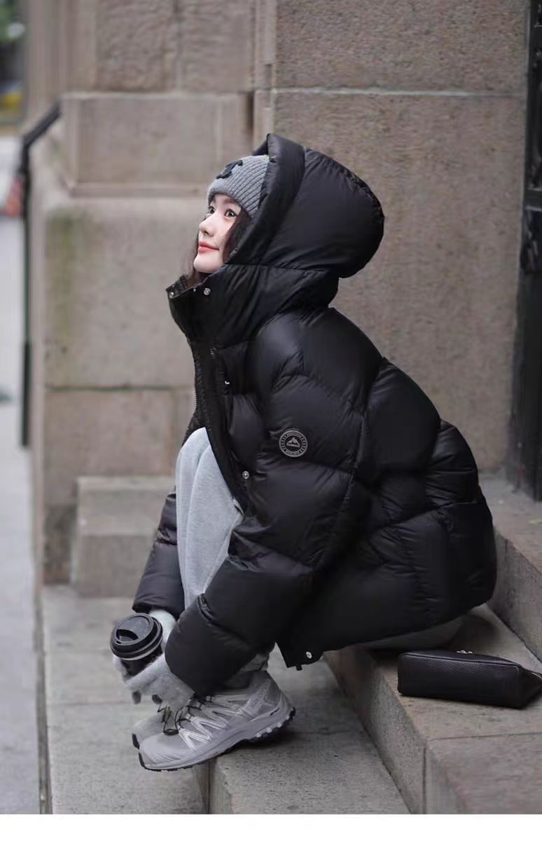 Pinghu 2025 New high-end white duck down jacket for women, mid-length high-end women, thickened coat in Japanese and Korean style, trendy pic 3