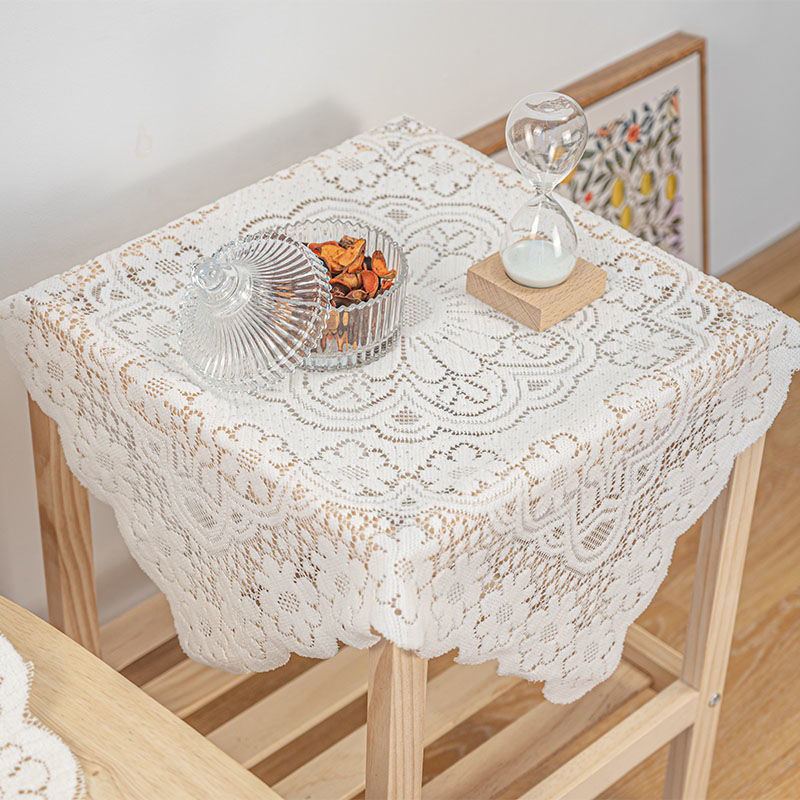 . Lace Tablecloth Ins Style Coffee Table Square Atmosphere Rectangular Table Mat Round Tv Stand Nightstand Cover details Picture