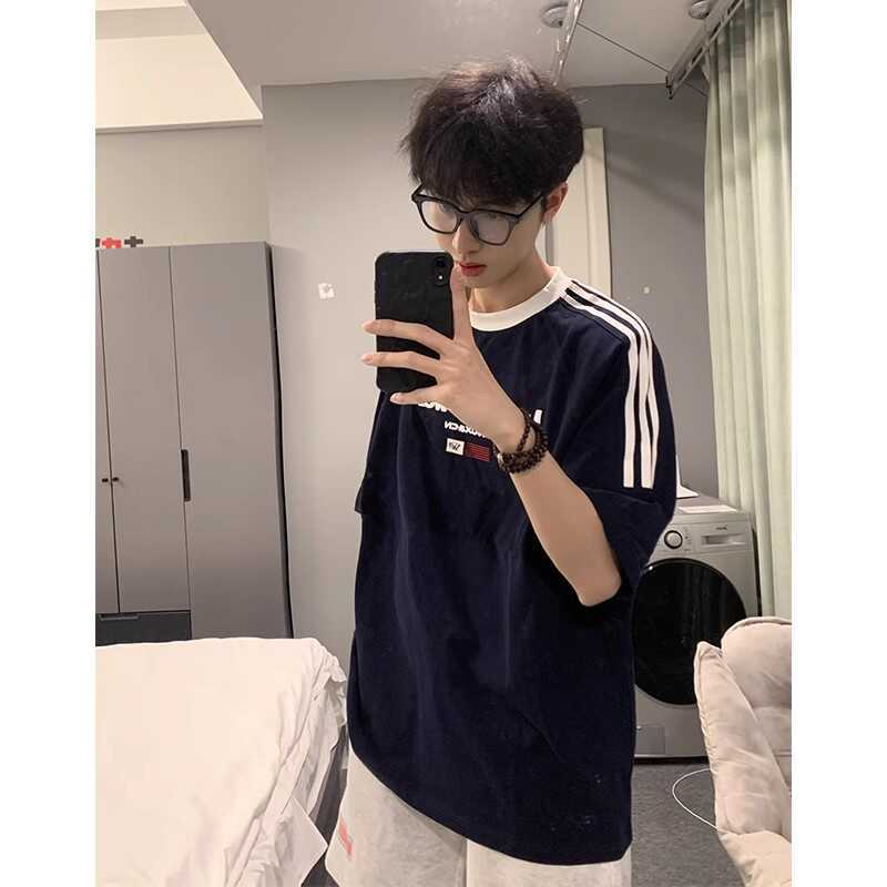 短袖/t恤男士短袖潮流/T恤/服装/男士冰丝短袖产品图