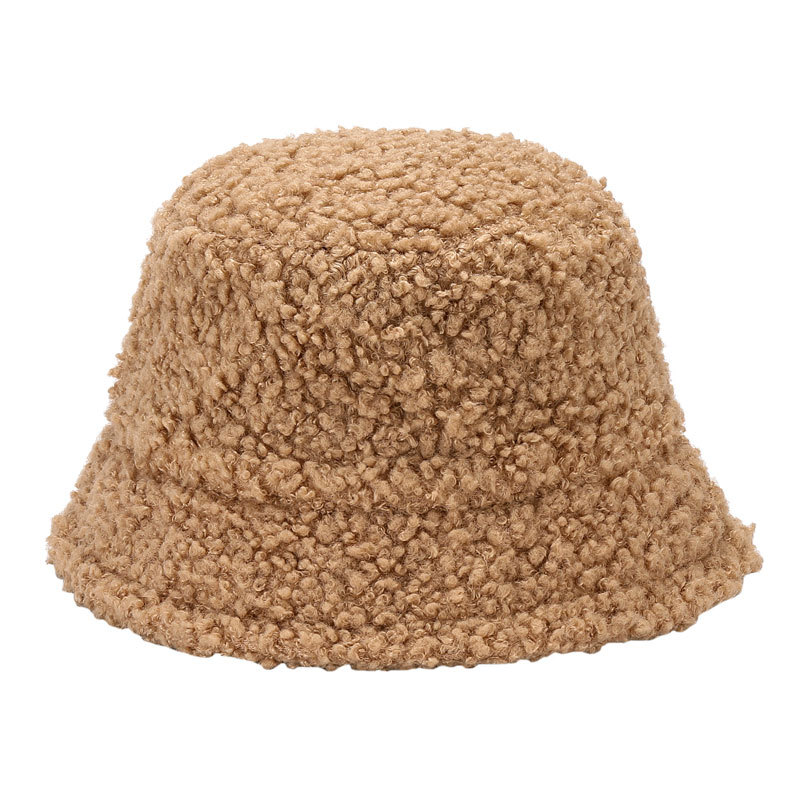 Lamb Wool Baseball Cap Autumn And Winter Windproof Plush Teddy Velvet Duck Cap Custom Warm Solid Color Lamb Wool Fisherman Hat Item Picture
