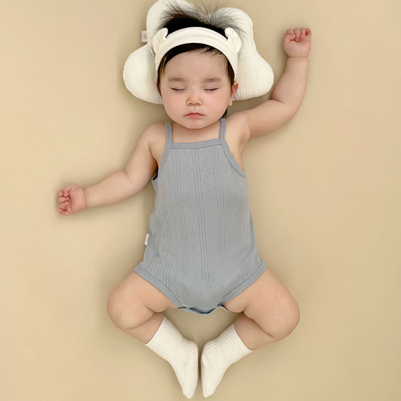 Newborn Baby Fanny Suit Onesie Class A Thin Summer Halter Vest Cotton Butt Suit Triangle Crawl Suit Specification drawing