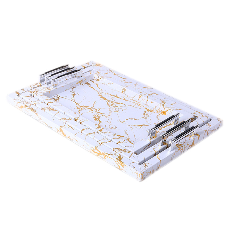 Plastic Storage Tray Marble Simple Hotel Restaurant Cafe Tea Tray Rectangular Dinner Tray Specification drawing
