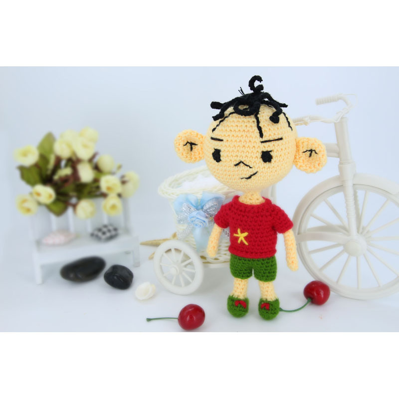 Cartoon and anime big-eared Tutu DIY knitted doll material package Crochet yarn handicrafts