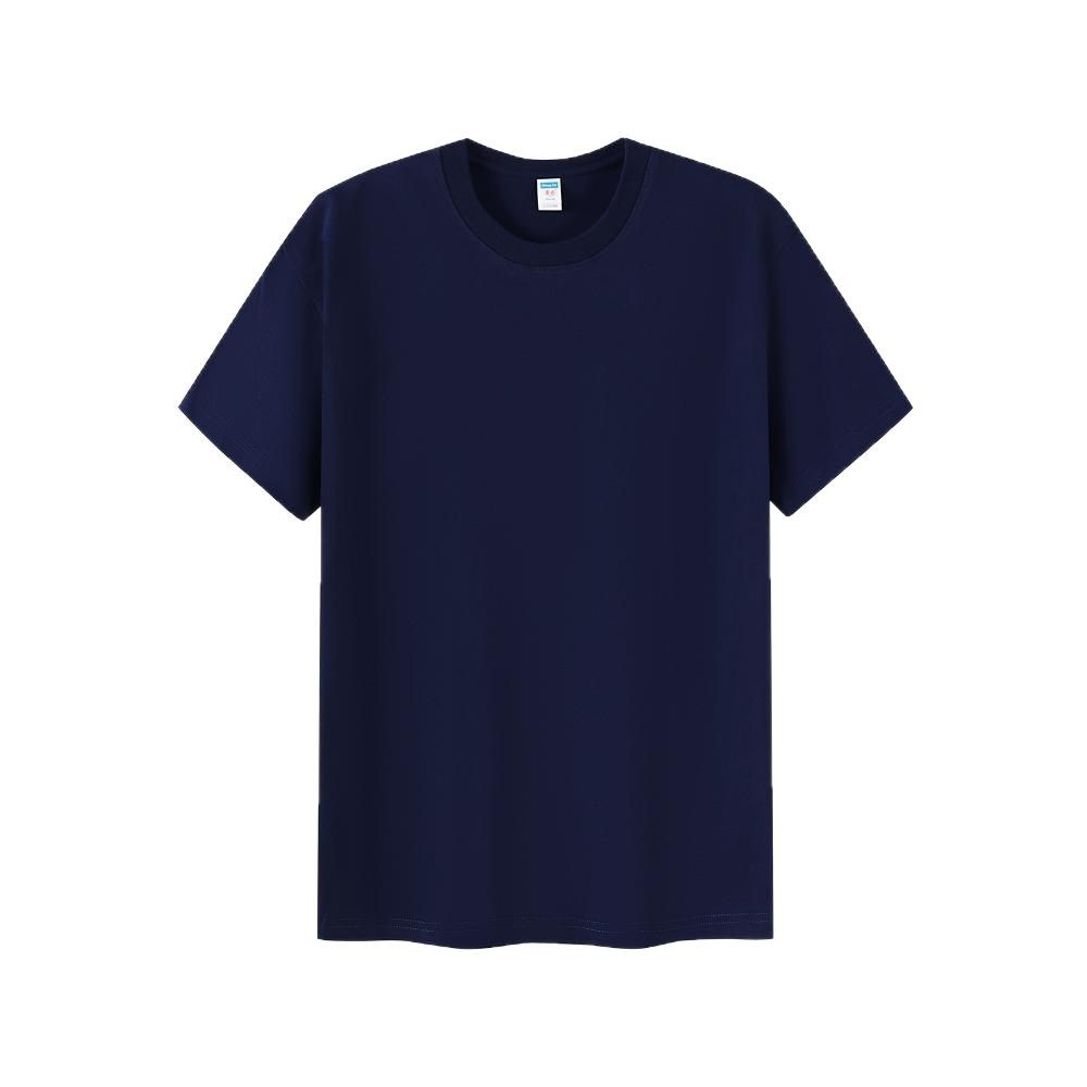 Custom-made pure cotton T-shirts with logo printed, round-neck short-sleeved shirts, group work uniforms, team-building activities, advertising and cultural T-shirts Item Picture