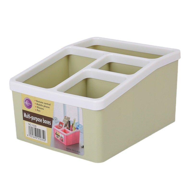Storage Box Desktop Clutter Organizer Home Living Room Storage Box Plastic Multi-Compartment Organizer Box Item Picture