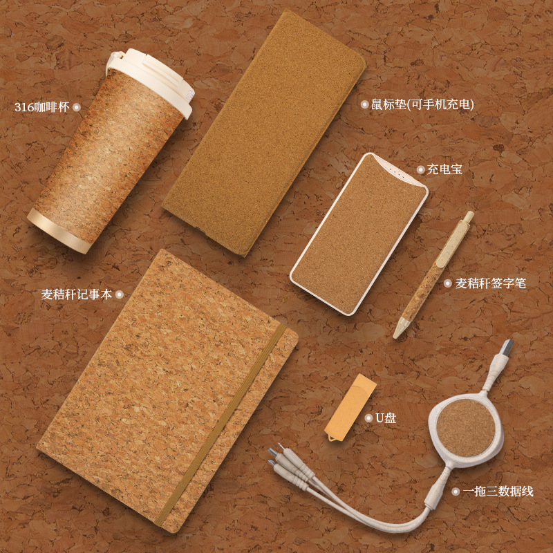 هدية السنة الجديدة السنوية، هدايا هدايا تحتوي على فلين بيئي، أكواب قهوة ساخنة Specification image