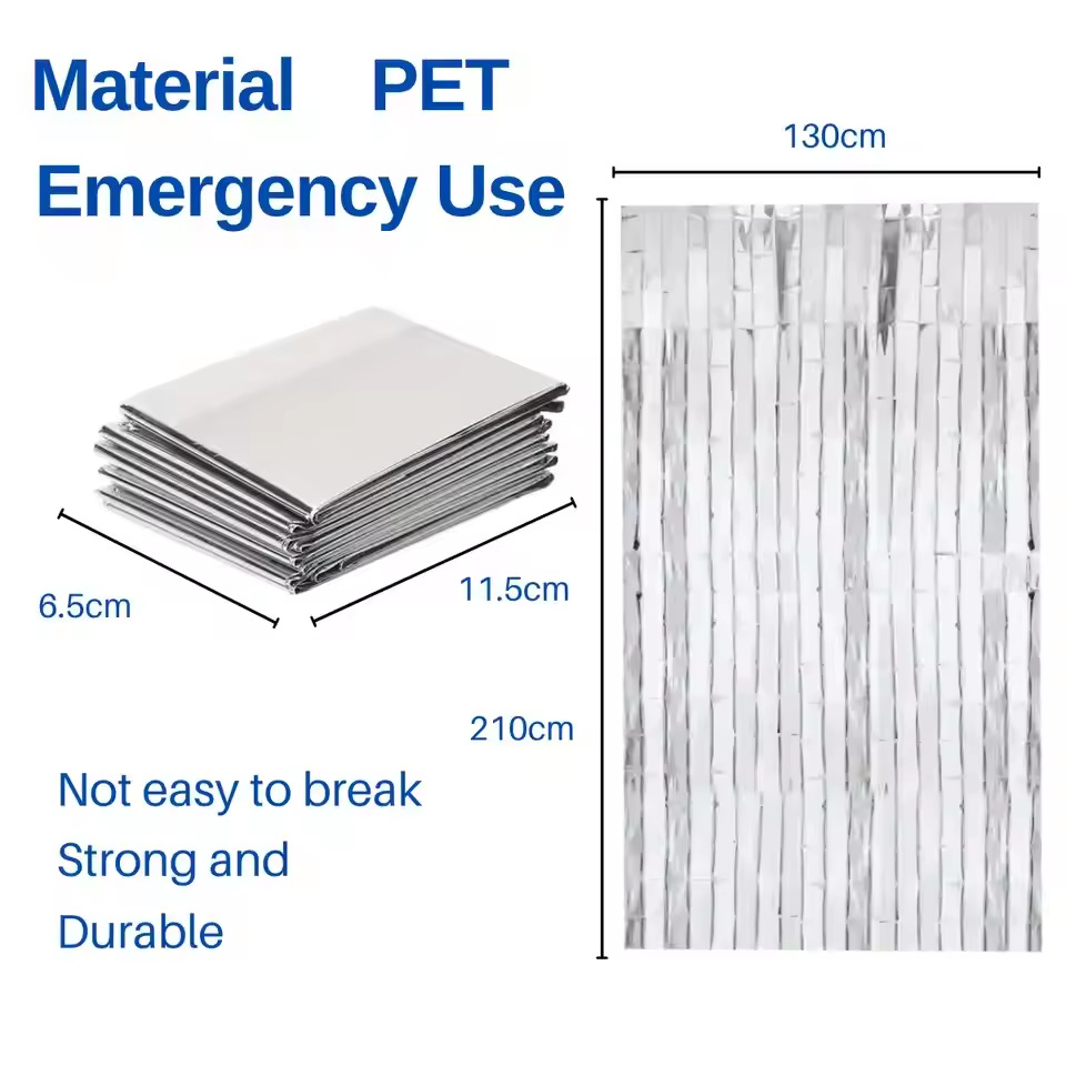 First aid blanket, outdoor portable emergency blanket, multi-functional first aid insulation blanket, 210*130 survival blanket pic 5