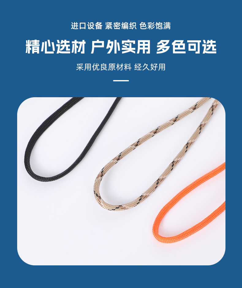 New seven-core umbrella rope keychain pendant, personalized hand-woven anti-loss wrist durable tool pendant wholesale pic 5