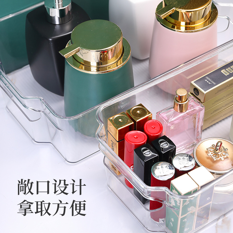G634 New self-organized classification and induction food storage box, PET material refrigerator storage box, multi-size transparent storage box Specification image