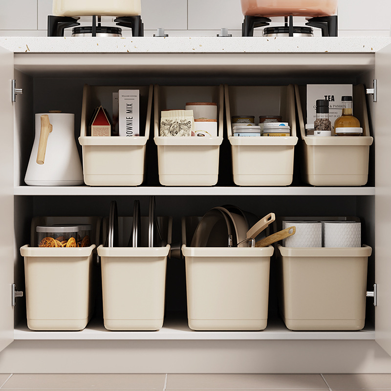Cabinet Storage Box With Pulley Sundries Table Top Kitchen Organizing Box Pot Lid Storage Rack Cabinet Storage Box Specification drawing