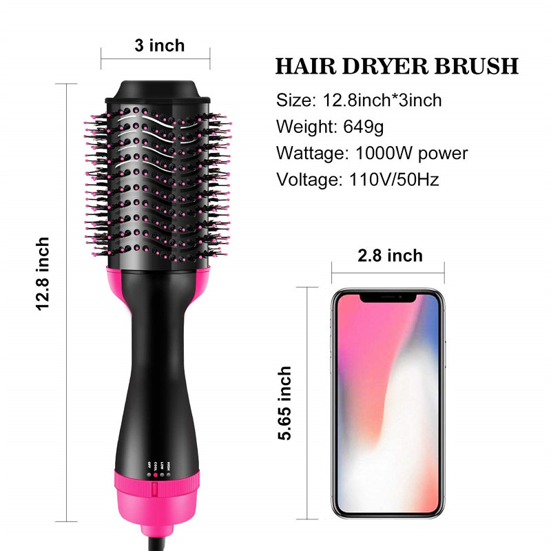 Amazon cross-border hot air comb, high-power blower comb, three-in-one electric heating roll, multi-functional roll straightening blower manufacturer Application Scenario