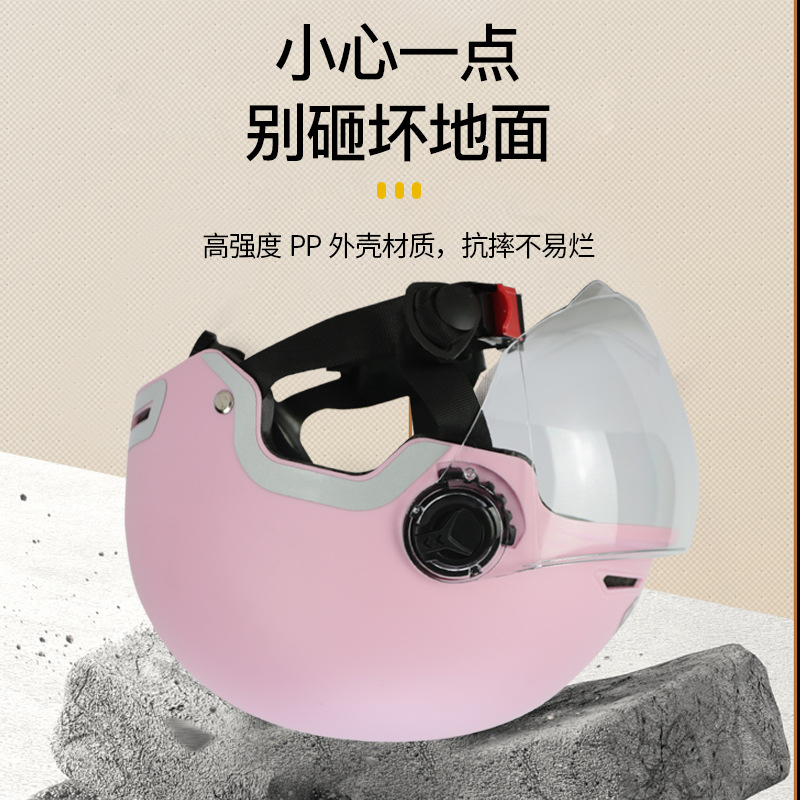 New national standard sun protection electric vehicle helmet High-density EPS buffer PP shell layer tram adult 3C helmet Specification drawing