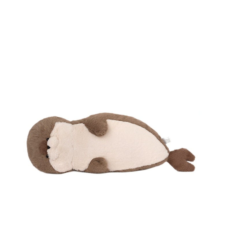 Duoai genuine crouching sea otter plush toy, cartoon soft seal throw pillow, birthday gift, claw machine doll Item Picture
